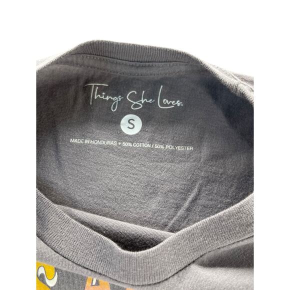 Things She Loves Gray Short Sleeve Texas  Graphic T-Shirt Women's Size Small - Picture 3 of 6